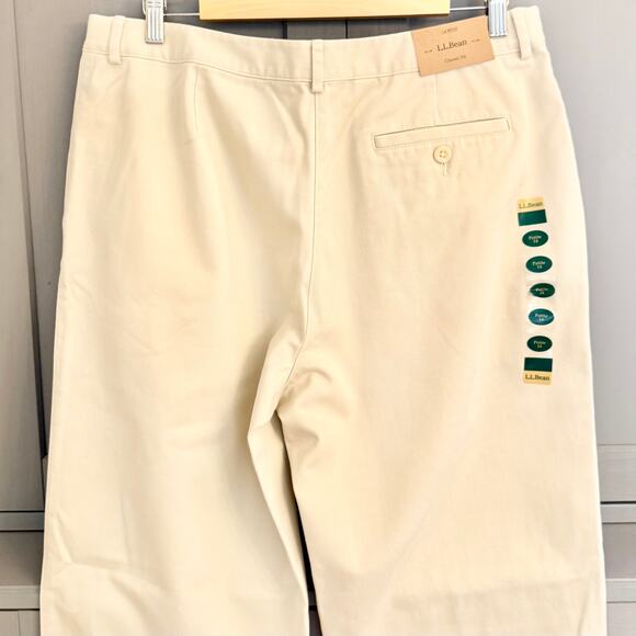 L.L. Bean Classic Fit Wrinkle-Free Cotton Pants 14 Petite Heritage Stone NWT - Picture 8 of 10